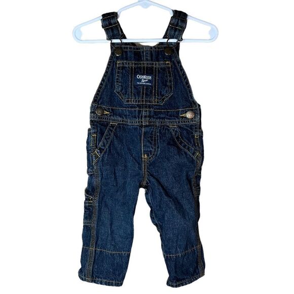 Oshkosh B’Gosh baby boy jean overalls‎ - Picture 1 of 9